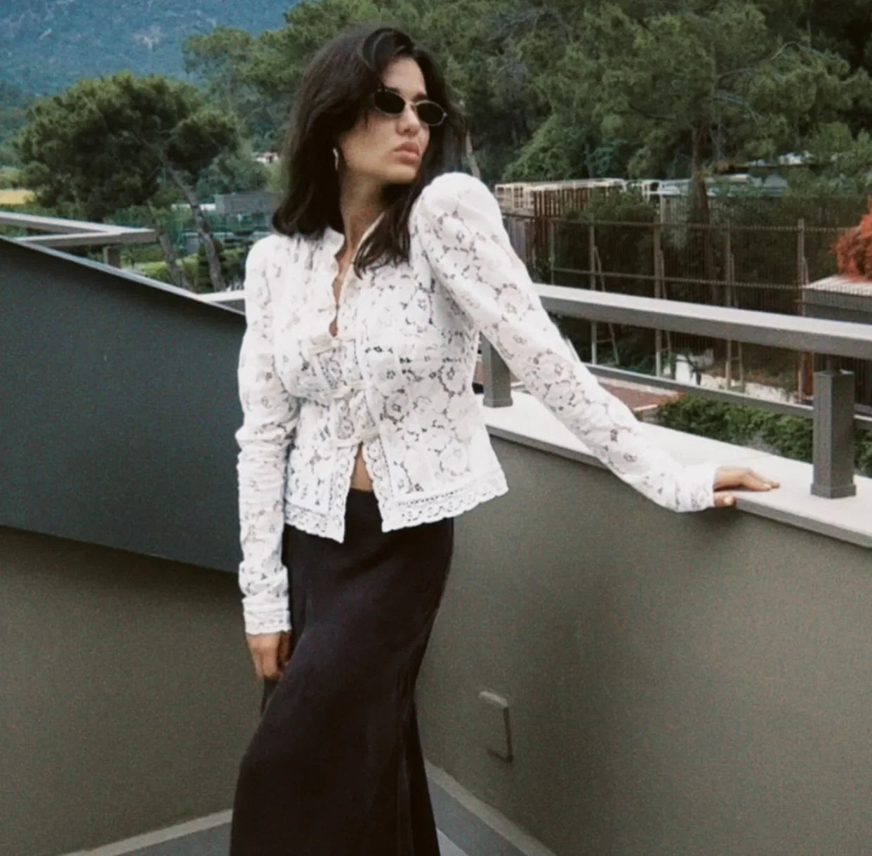 Women’s Lace Printed Blouse
