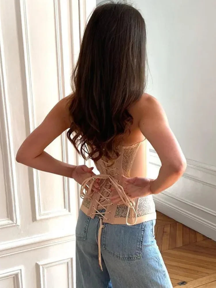 Strapless Lace Corset Top