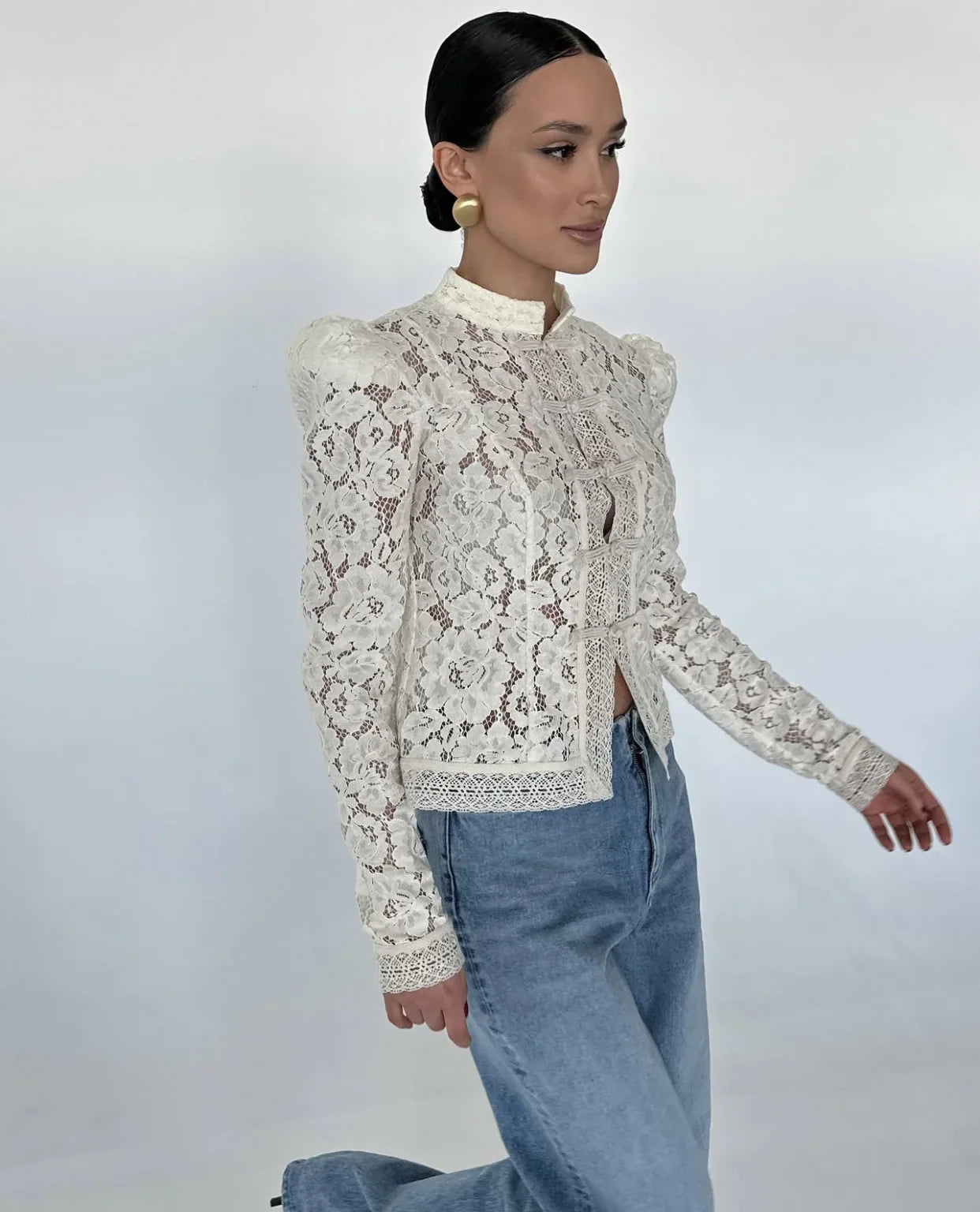 Women’s Lace Printed Blouse